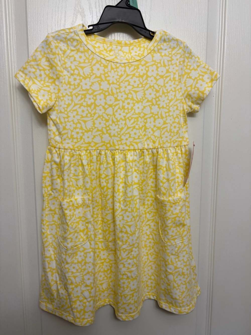 wonder nation Yellow Floral Short-Sleeve Knit Dress